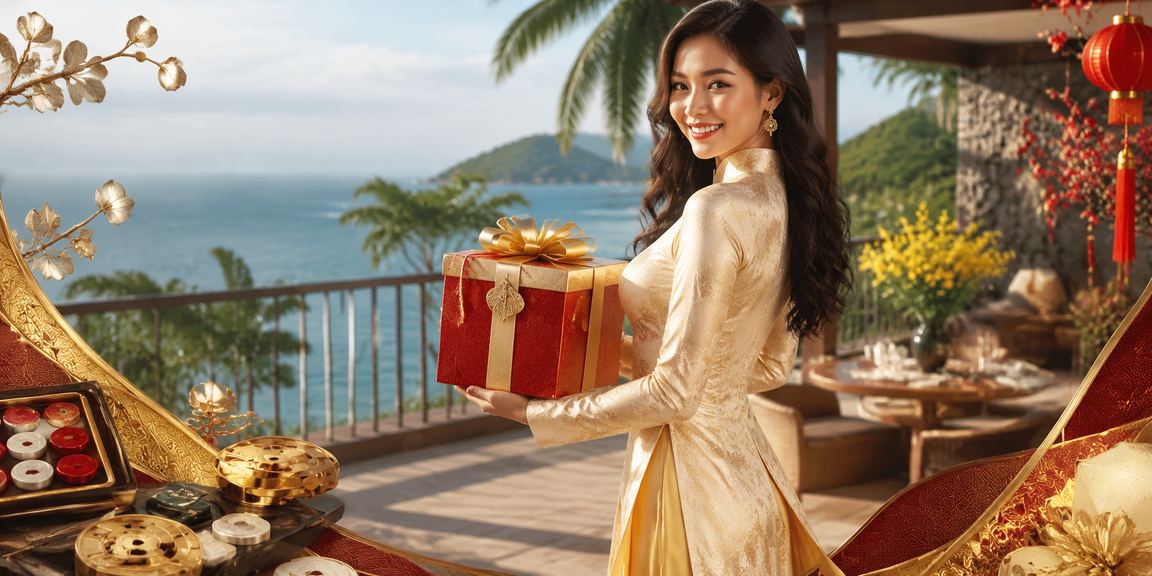 Người chơi tại Buôn Ma Thuột trong trang phục áo dài tham gia trò chơi bài trực tuyến